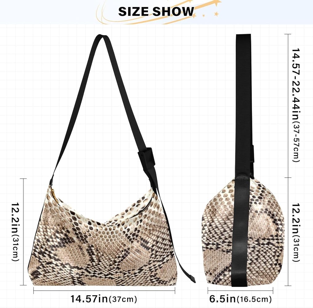 Amazon.com: ALAZA Snake Skin Python Womens Tote Bag Leather